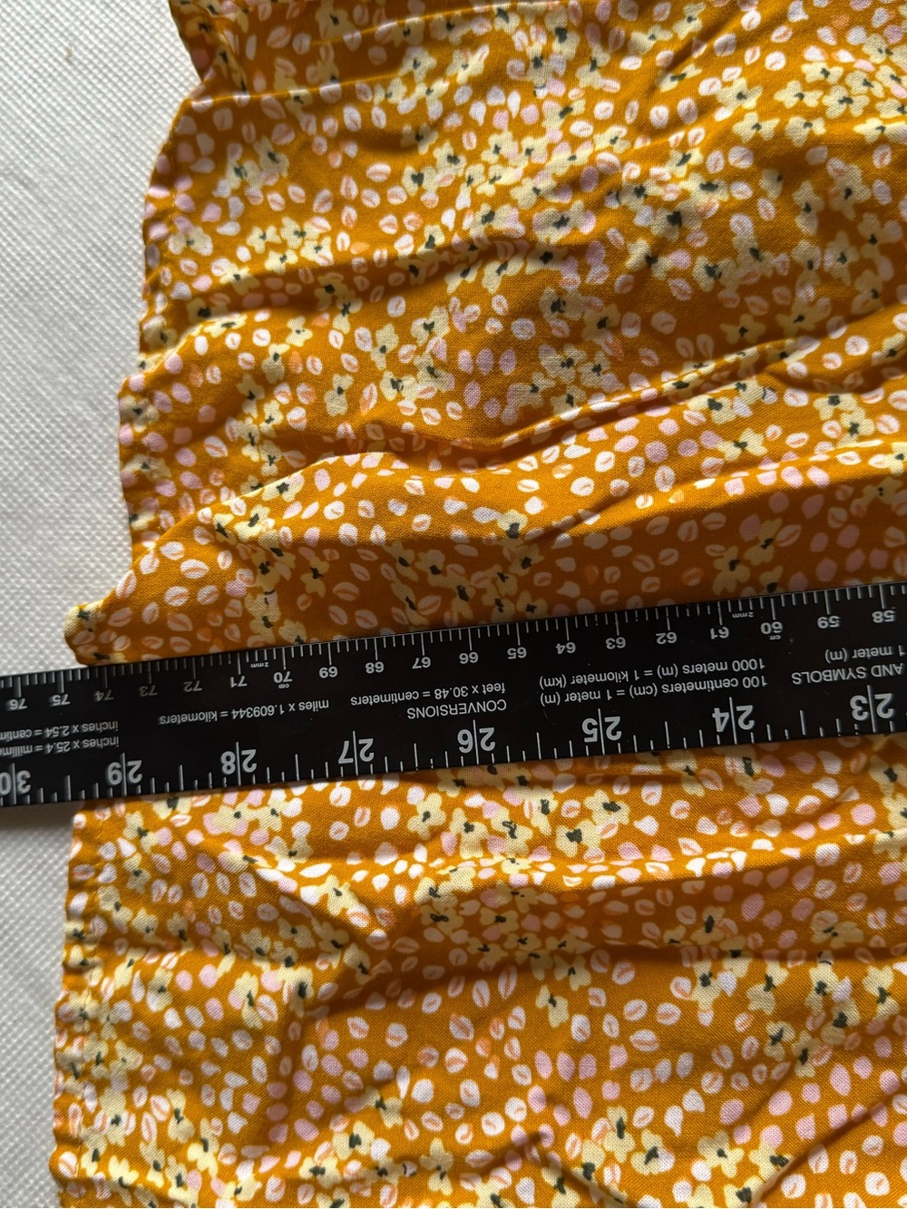 Cottagecore Mustard Yellow Floral Pintuck Blouse 3X Croft & Barrow - Picture 10 of 13